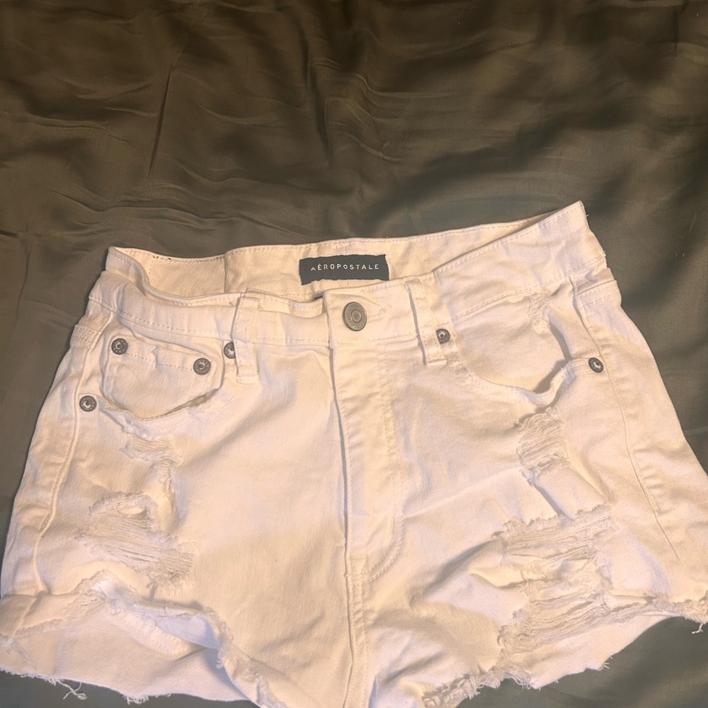 Aeropostale White Jean Shorts
